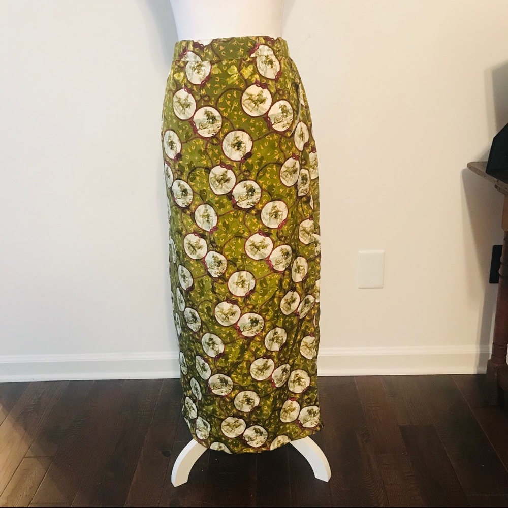 Dion of Texas Roped Cowboy Skirt. Green Western. L